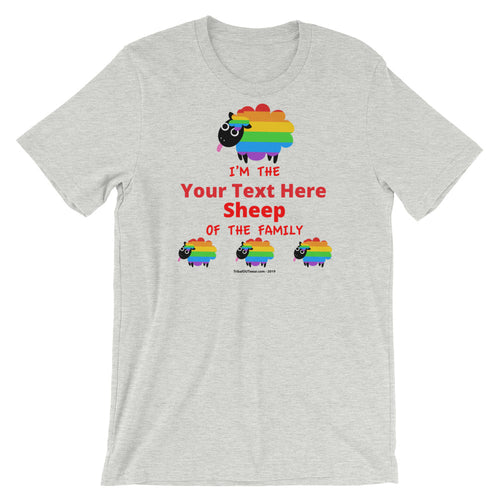 Rainbow Sheep - Premium Short-Sleeve T-Shirt (Custom Personalization Option)