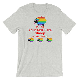 Rainbow Sheep - Premium Short-Sleeve T-Shirt (Custom Personalization Option)