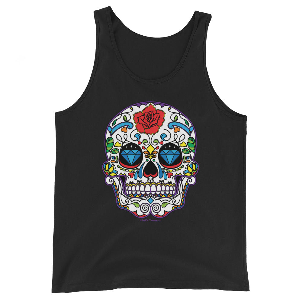 Rainbow Sugar Skull (Calavera) - Premium Tank Top