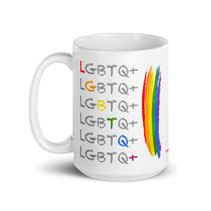 LGBTQ+ - White Glossy Ceramic Mug (Printed Both Sides)