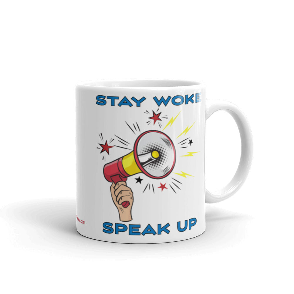 Stay Woke - White Glossy Ceramic Mug (Printed Both Sides)