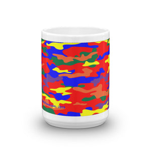 Rainbow Camo - White Glossy Ceramic Mug (Wrap Around Print)