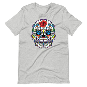 Rainbow Sugar Skull (Calavera) - Premium Short-Sleeve T-Shirt