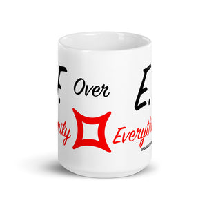 Family Over Everything (F.O.E.) – White Glossy Ceramic Mug (Wrap Around Print)