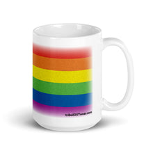 Load image into Gallery viewer, Progress Pride Flag – White Glossy Ceramic Mug (Wrap Around Print)